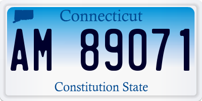 CT license plate AM89071