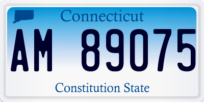 CT license plate AM89075