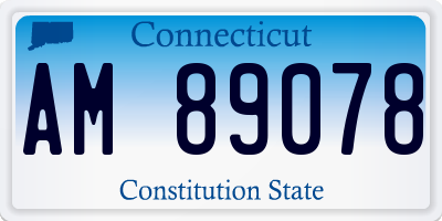 CT license plate AM89078
