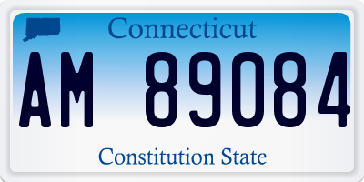CT license plate AM89084