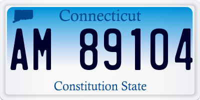 CT license plate AM89104