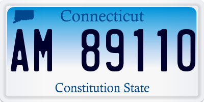 CT license plate AM89110