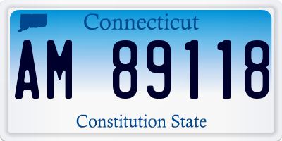 CT license plate AM89118