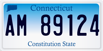 CT license plate AM89124