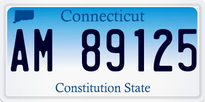 CT license plate AM89125