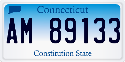 CT license plate AM89133