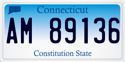 CT license plate AM89136