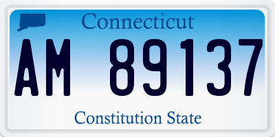 CT license plate AM89137