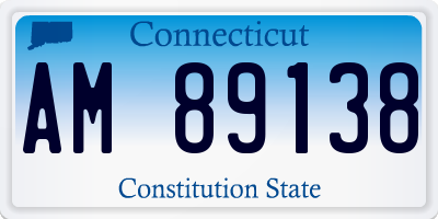 CT license plate AM89138