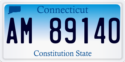 CT license plate AM89140