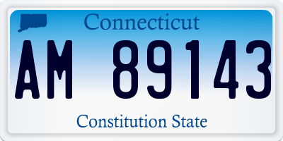 CT license plate AM89143