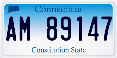 CT license plate AM89147
