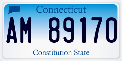 CT license plate AM89170