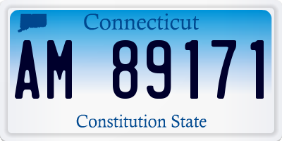 CT license plate AM89171