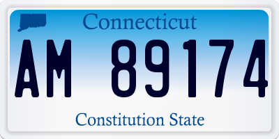 CT license plate AM89174