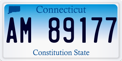 CT license plate AM89177