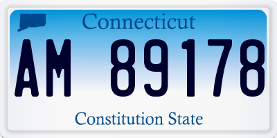 CT license plate AM89178