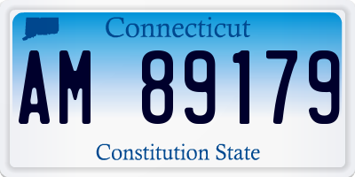 CT license plate AM89179
