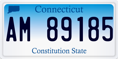 CT license plate AM89185