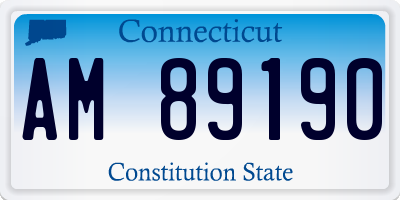 CT license plate AM89190