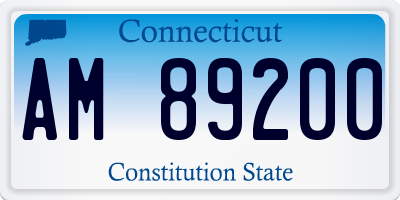 CT license plate AM89200