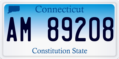 CT license plate AM89208