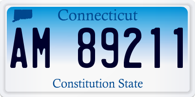 CT license plate AM89211