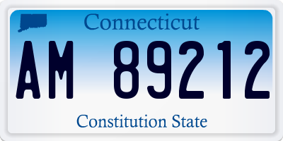 CT license plate AM89212