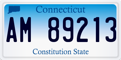 CT license plate AM89213
