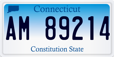 CT license plate AM89214