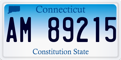 CT license plate AM89215