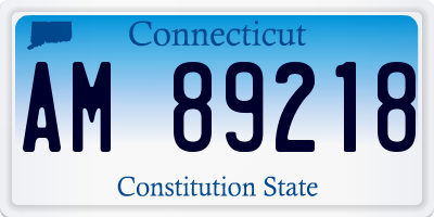 CT license plate AM89218
