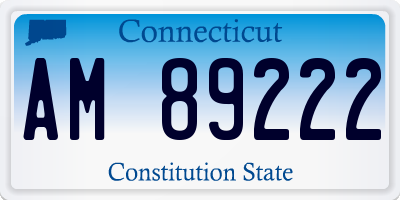 CT license plate AM89222