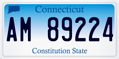 CT license plate AM89224