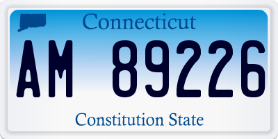 CT license plate AM89226