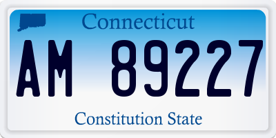 CT license plate AM89227