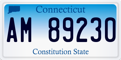CT license plate AM89230