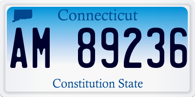 CT license plate AM89236