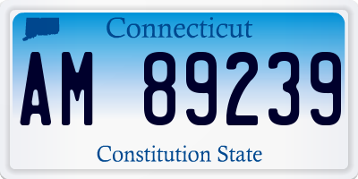 CT license plate AM89239