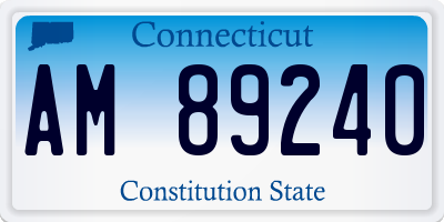 CT license plate AM89240