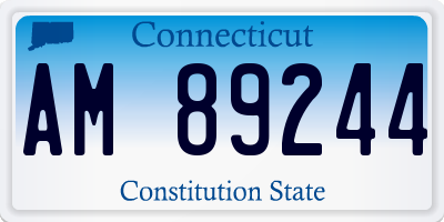 CT license plate AM89244