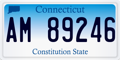 CT license plate AM89246