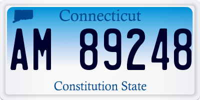 CT license plate AM89248