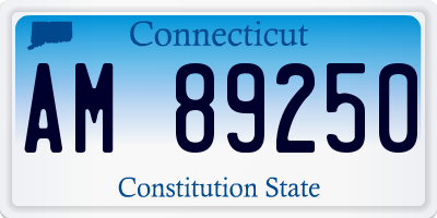 CT license plate AM89250