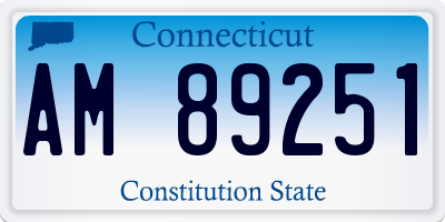 CT license plate AM89251