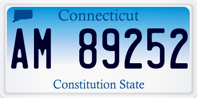 CT license plate AM89252