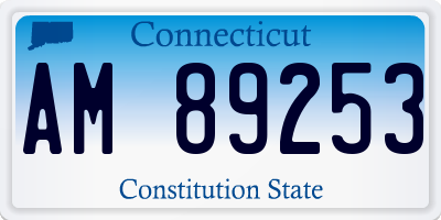 CT license plate AM89253