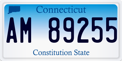 CT license plate AM89255