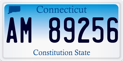 CT license plate AM89256