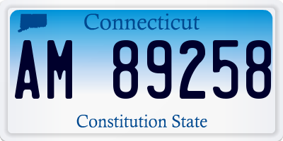 CT license plate AM89258